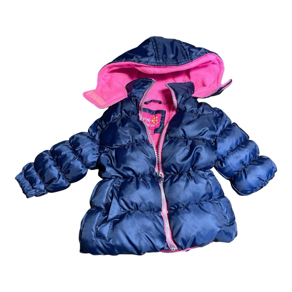 Pink Platinum 12M Blue Puffer Jacket